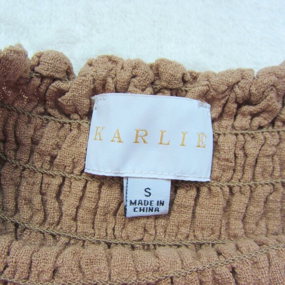 Karlie Women's Size Small Brown Top - Picture 9 of 11
